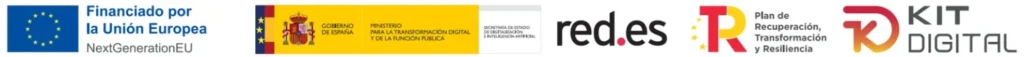 Logotipos oficiales del programa Kit Digital financiado por la Unión Europea y el Gobierno de España